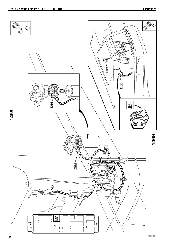 Volvo Wiring Diagrams FH12, FH16 LHD, электрические схемы на Вольво